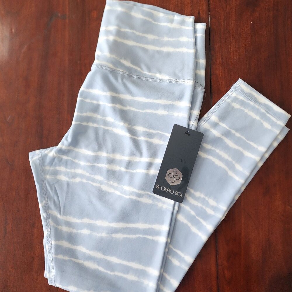 Scorpio Sol Sky Blue Tye Dye Leggings NWT